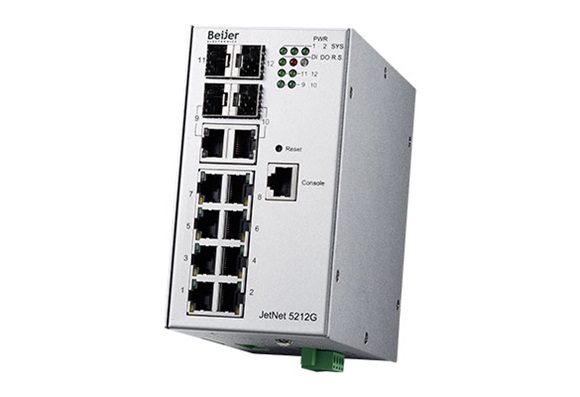 سوئیچ صنعتی 8 پورت JetNet 5212G-2C2F — تصویر ۲