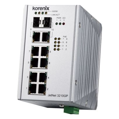 سوییچ PoE صنعتی لایه سه 10 پورت JetNet 3210GP-2C