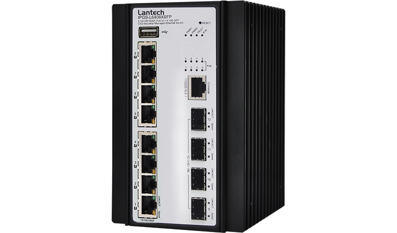 سوییچ لنتک Lantech IPGS-L6408XSFP-48V-PBT