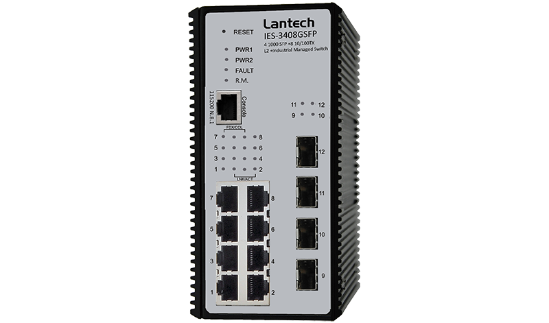 سوییچ صنعتی لن تک Lantech IES-3408GSFP