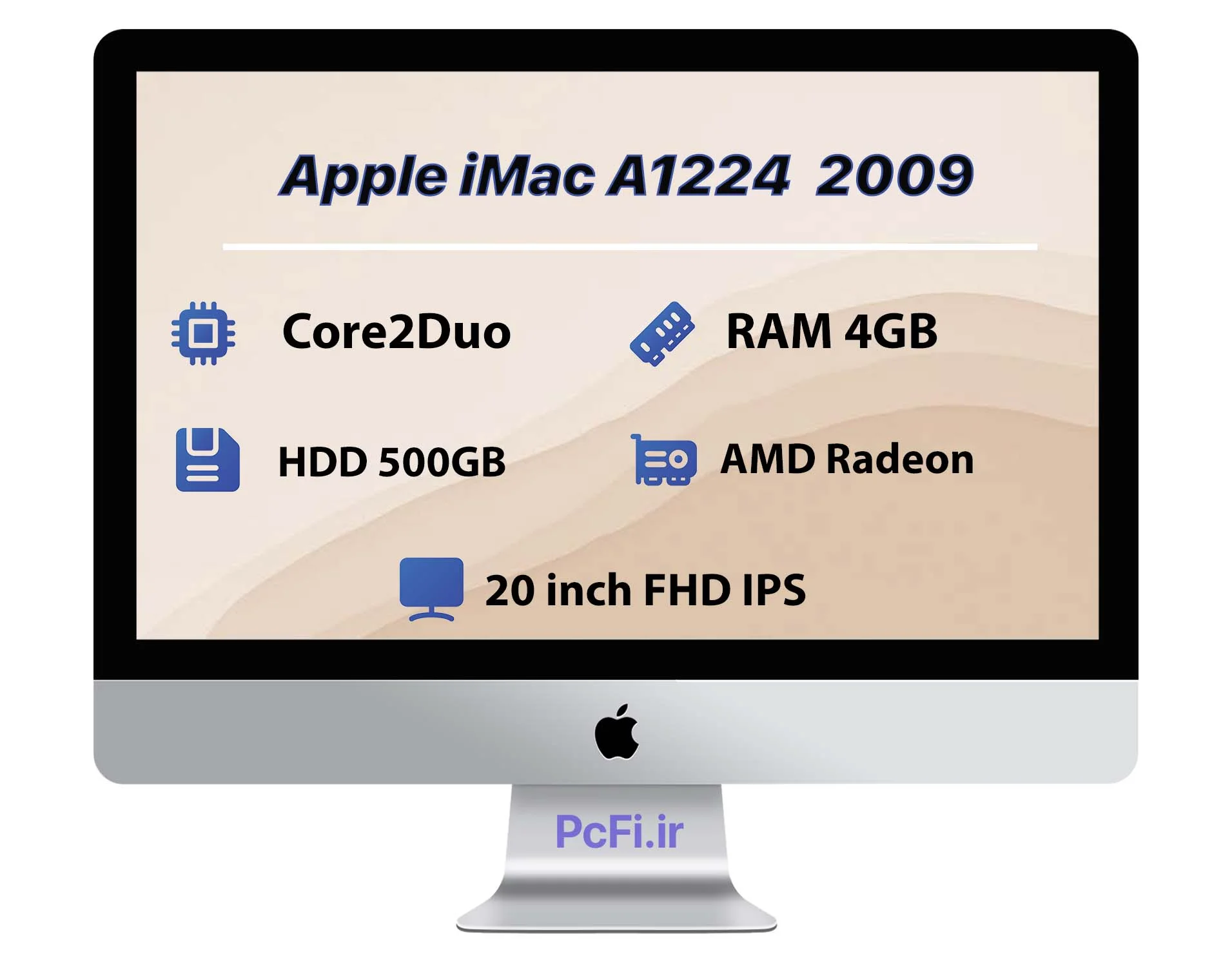 Apple iMac A1224 20″ 2009 | Core2Duo-RAM 4GB-HDD 500GB — تصویر ۲