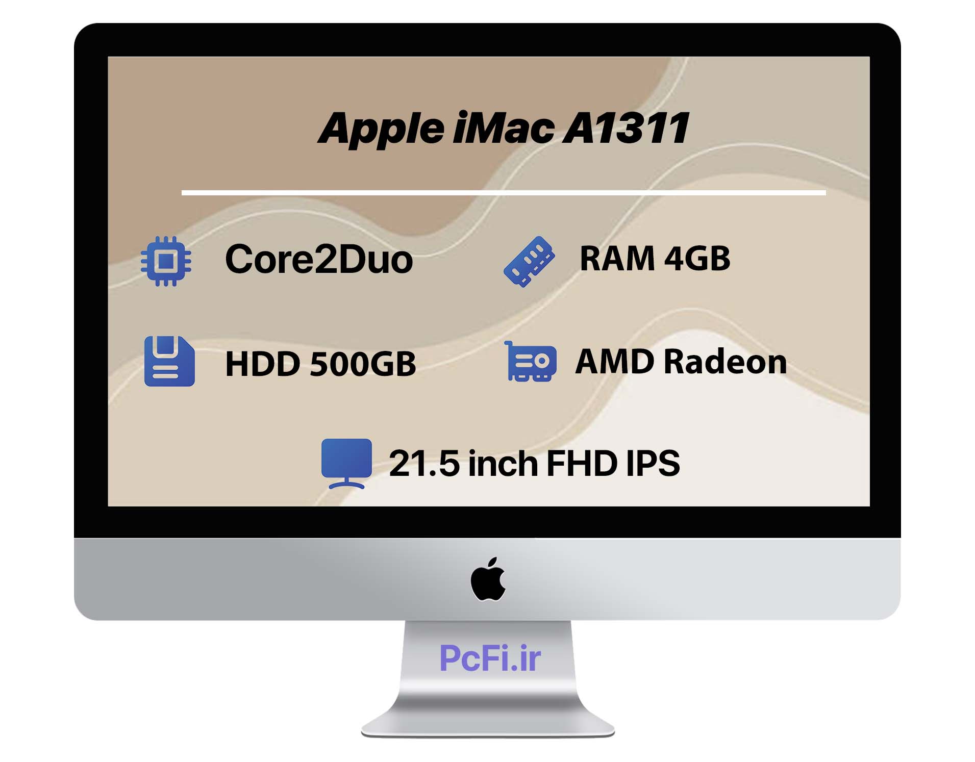 Apple iMac A1311 21.5 inch | Core2Duo-RAM 4GB-HDD 500GB — تصویر ۲