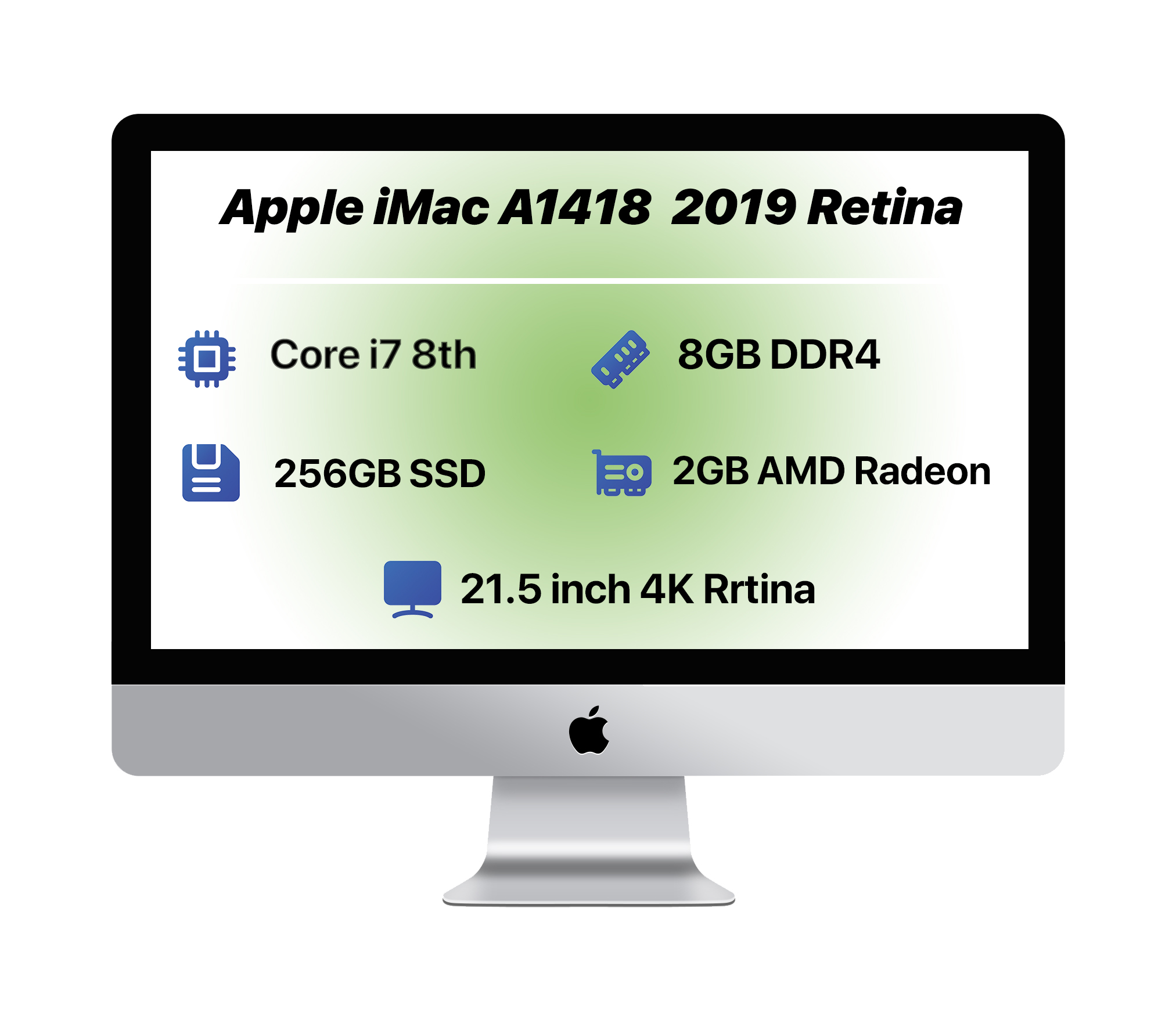 Apple iMac A1418 21.5 inch 4K 2019 | i7-RAM 8GB-SSD 256GB-VGA 2GB