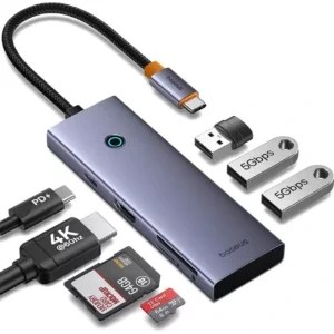 هاب ۷ پورت تایپ سی باسئوس UltraJoy مدل BS-OH159 — تصویر ۴