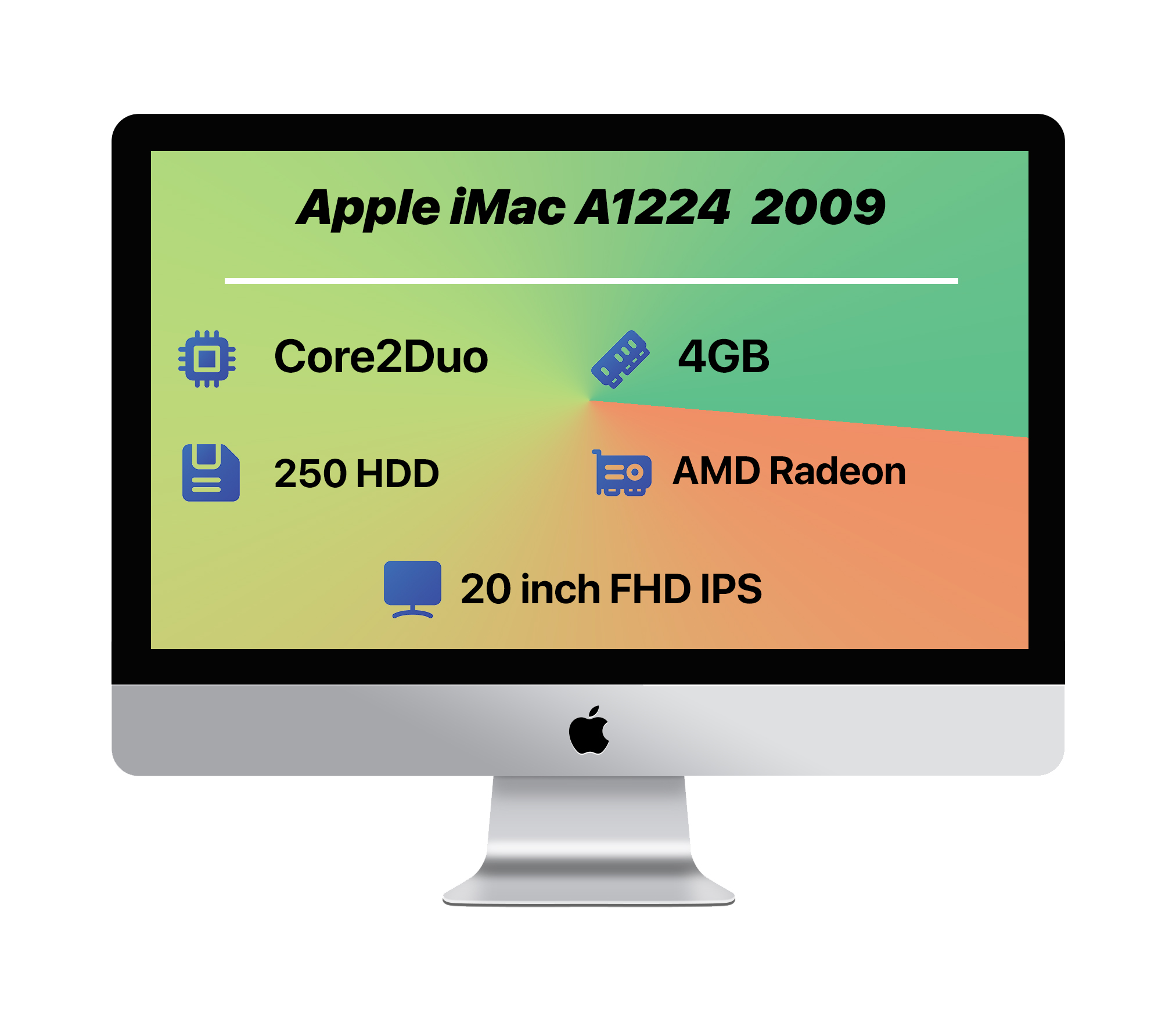 Apple iMac A1224 20 inch | Core2Duo-RAM 4GB-HDD 250GB — تصویر ۲