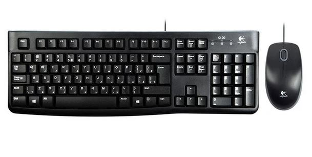 کیبورد و ماوس لاجیتک MK120 با اتصال سیمی USB