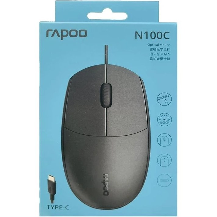 ماوس رپو مدل N100 کابل USB-type C — تصویر ۳