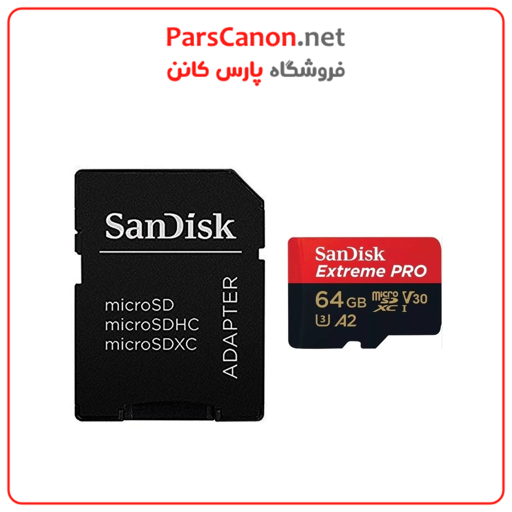 کارت حافظه سن دیسک میکرو اس دی SanDisk 64GB Extreme PRO UHS-I SDXC Memory Card — تصویر ۲