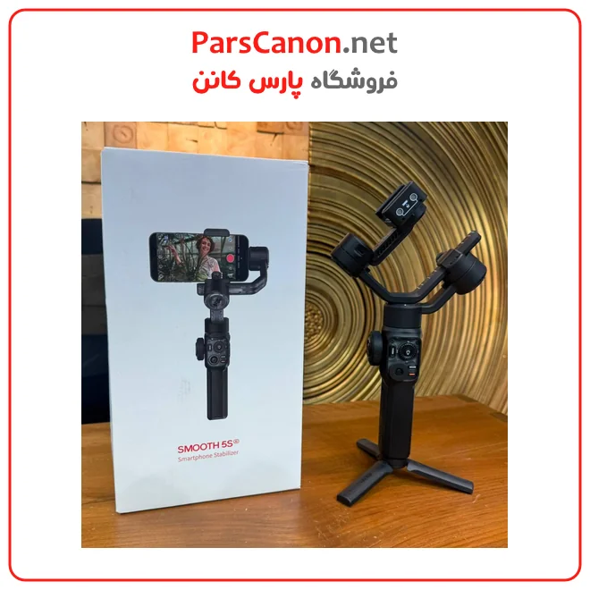 گیمبال موبایل ژیون تک پک کمبو دست دوم مدل Zhiyun-Tech SMOOTH 5S Smartphone Stabilizer Combo (Gray)