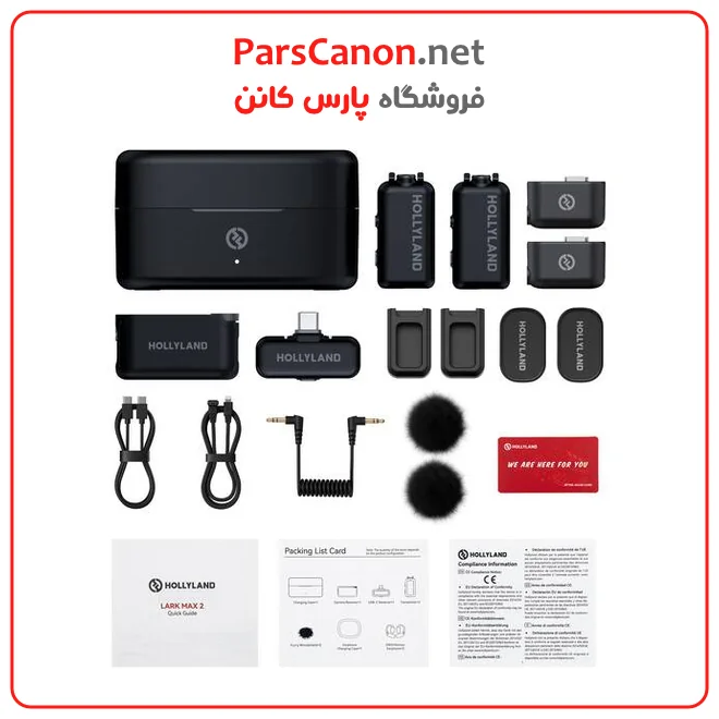 میکروفون هالی لند لارک مکس کمبو MAX 2 مناسب دوربین و تایپ C مدل Hollyland LARK MAX 2 Combo 2-Person Wireless Microphone System for Cameras and Mobile Devices — تصویر ۳