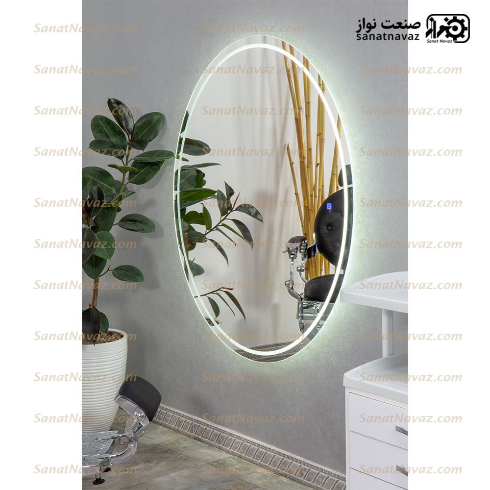 آینه بک لایت آرایشگاه 9036 صنعت نواز — تصویر ۲