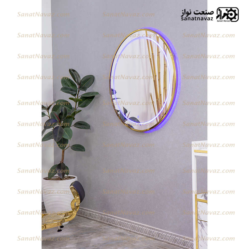 آینه چراغ دار آرایشگاه 9040 صنعت نواز — تصویر ۲