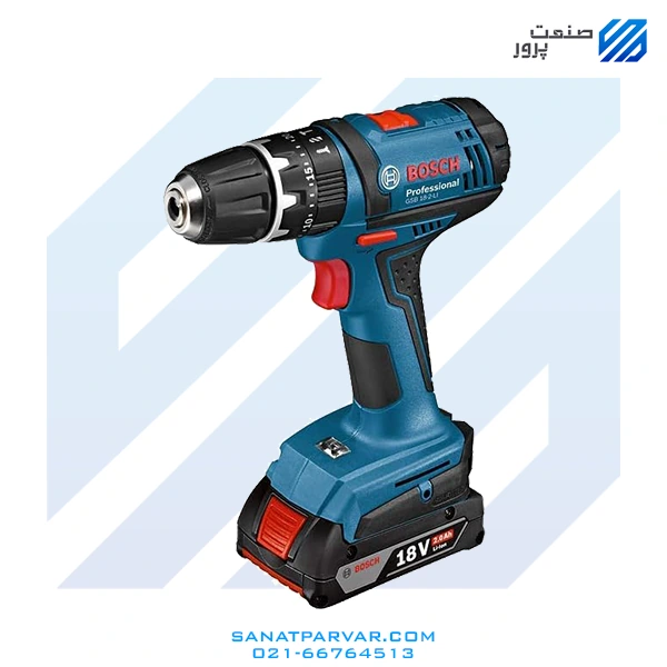 دریل پیچ گوشتی چکشی شارژی بوش مدل GSB 18-2-Li Plus