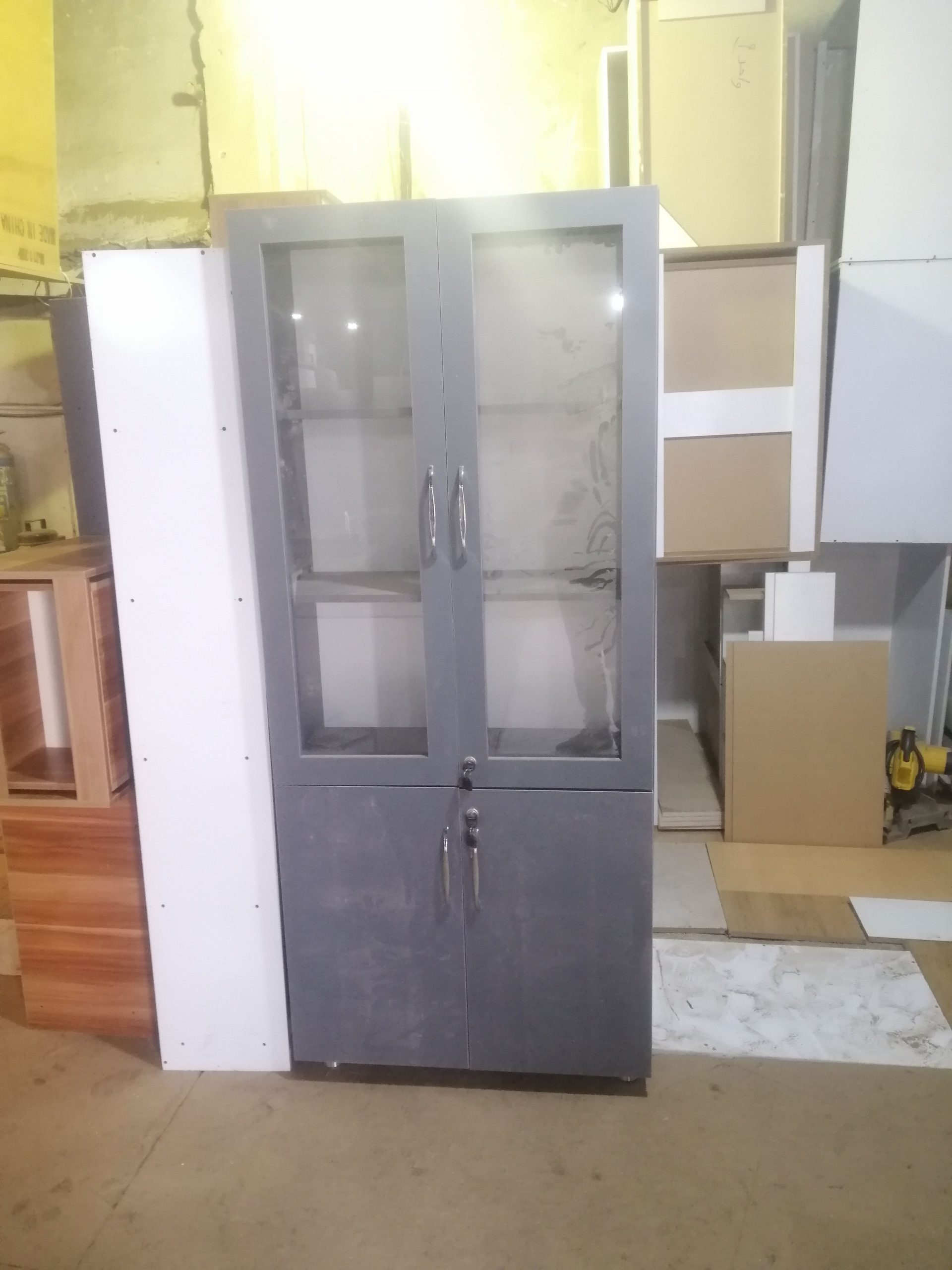 کتابخانه جازونکن اداری ام دی اف درب شیشه — تصویر ۶