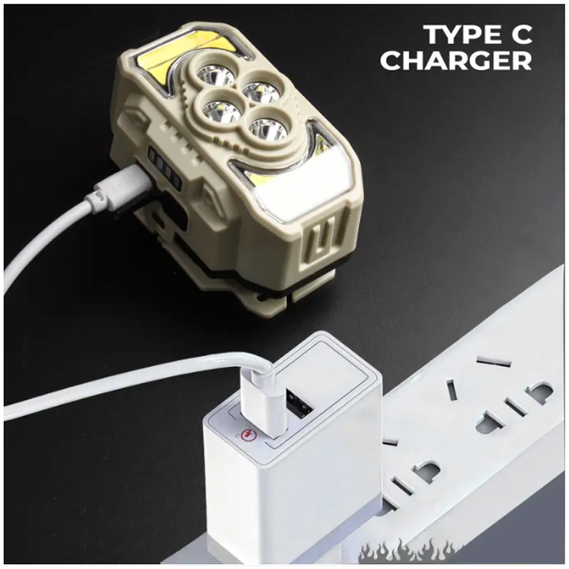 چراغ پیشانی COB+4 led مدل HX-815S — تصویر ۵