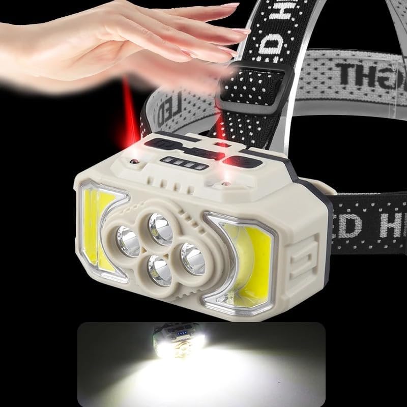 چراغ پیشانی COB+4 led مدل HX-815S — تصویر ۸