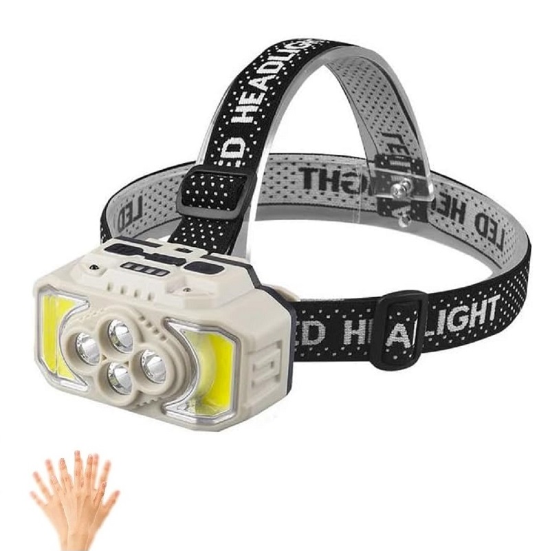 چراغ پیشانی COB+4 led مدل HX-815S