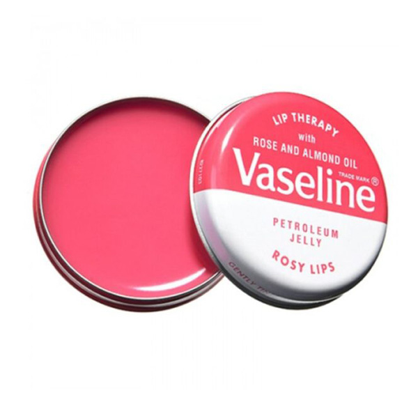 بالم لب کاسه ای رزی وازلین Vaseline Lip Balm Rose — تصویر ۲