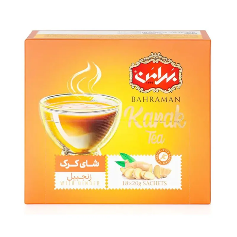 چای کرک زنجبیلی بهرامن بسته 18 عددی