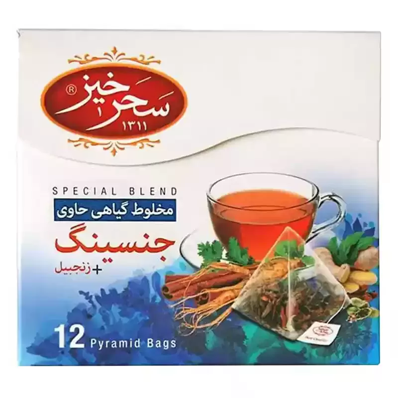 دمنوش کیسه ای جنسیگ و زنجبیل سحرخیز