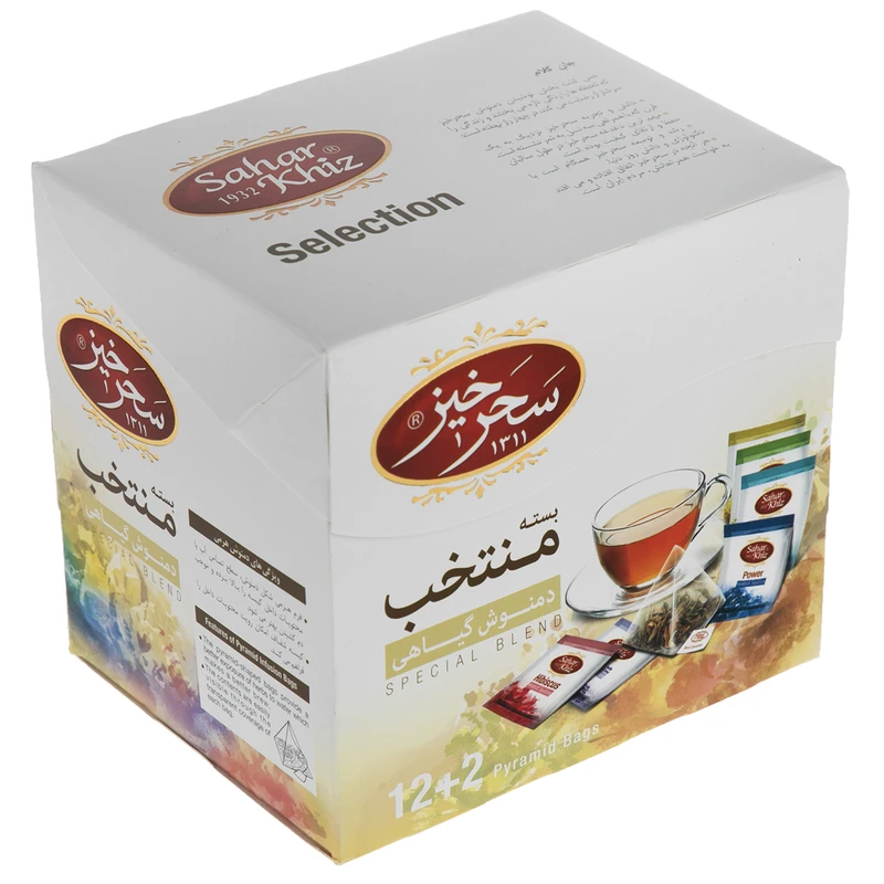 دمنوش کیسه ای منتخب سحرخیز بسته 14 عددی — تصویر ۲