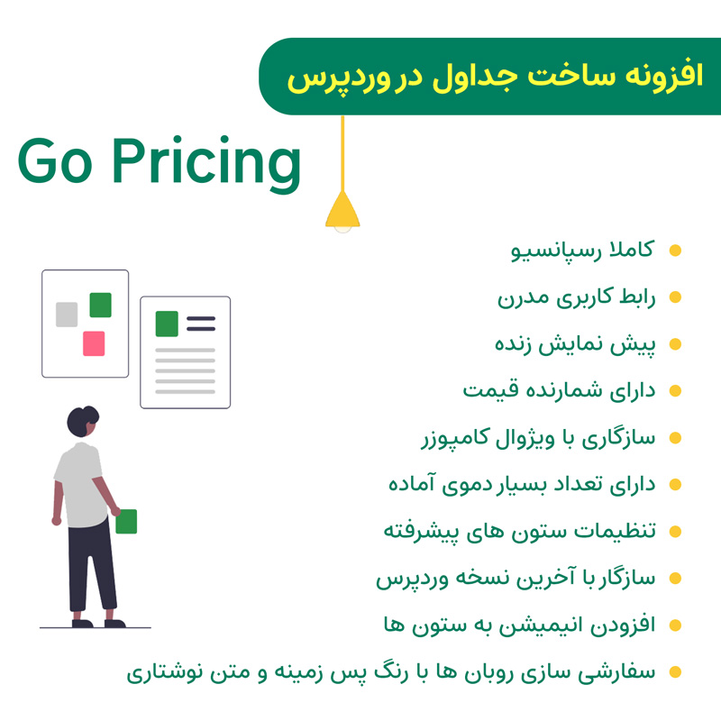 افزونه ساخت جداول در وردپرس به همراه فایل دمو جداول | Go Pricing — تصویر ۳