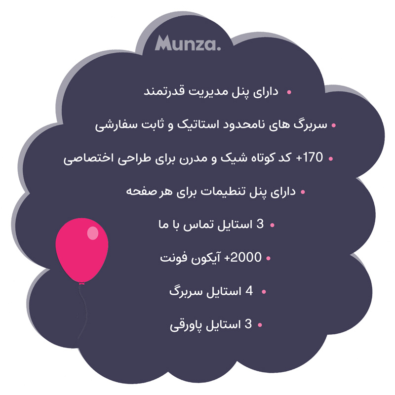 قالب چند منظوره مونزا | Munza Theme — تصویر ۴