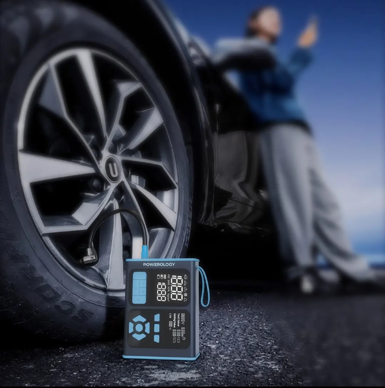 دیاگ و جامپ استارتر و کمپرسور چندکاره پاورولوژی مدل PPBCHA95BKBU Powerology Jump Starter OBD II Car Fault Diagnosis Tool — تصویر ۶