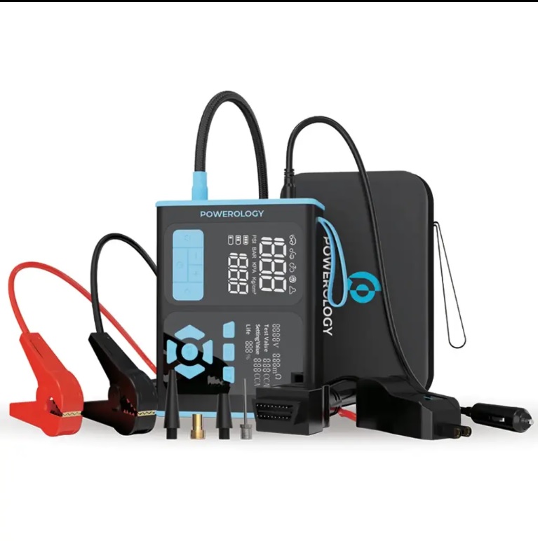 دیاگ و جامپ استارتر و کمپرسور چندکاره پاورولوژی مدل PPBCHA95BKBU Powerology Jump Starter OBD II Car Fault Diagnosis Tool — تصویر ۷