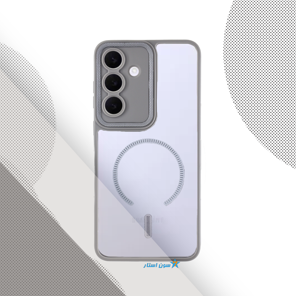 قاب سامسونگ S25fe پشت طلق دور سیلیکونی طرح مگسیف — تصویر ۴