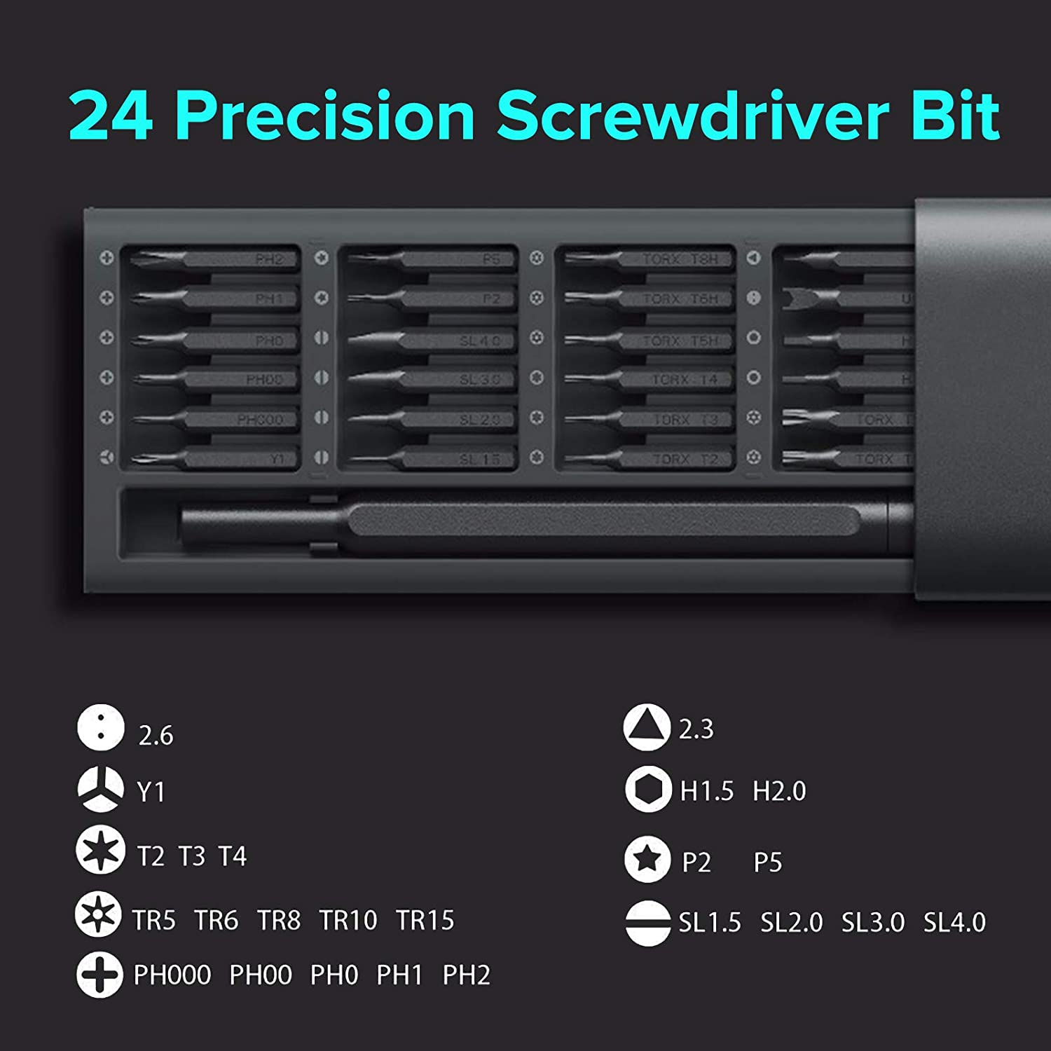 پیچ گوشتی 24 عددی دستی شیائومی مدل Xiaomi Mi Precision MJJXLSD002QW Screwdriver Kit — تصویر ۶