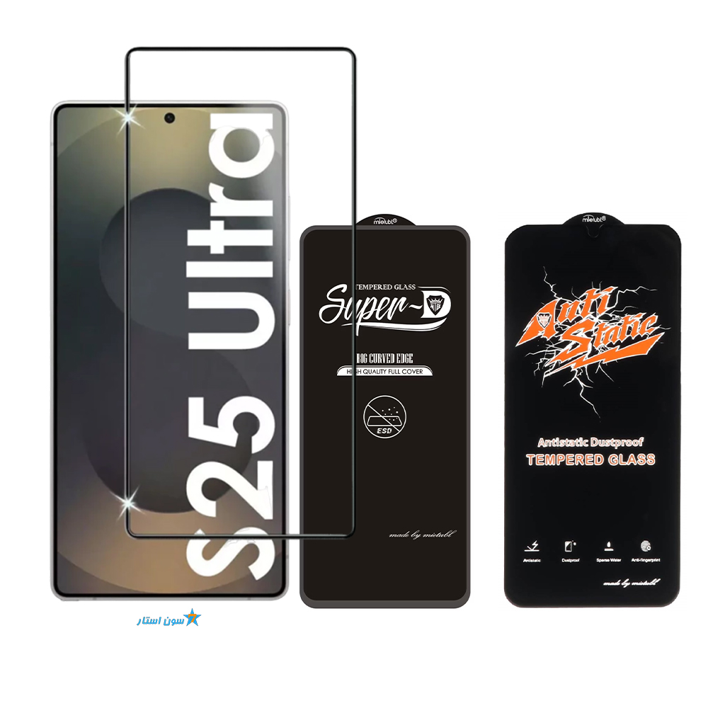 گلس گوشی SAMSUNG S25ULTRA مدل سوپرD ,آنتی استاتیک برند میتوبل — تصویر ۲