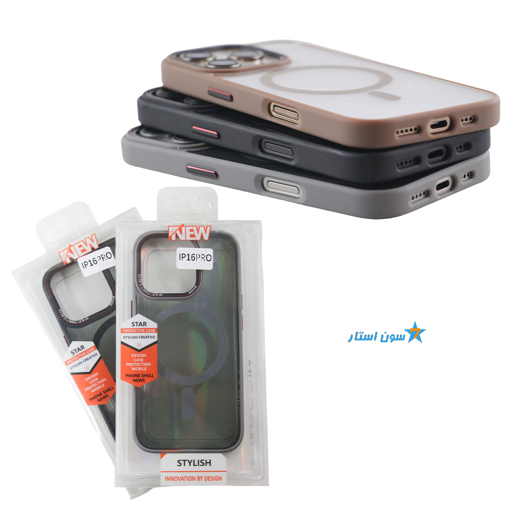 قاب طلقی مگسیف دار دور سیلیکونی آیفون 16PRO — تصویر ۲