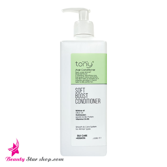 ماسک نرم کننده و تثبیت کننده رنگ مو (با آبکشی) تونی مدل Soft Boost Conditioner حجم 450 میلی لیتر — تصویر ۳