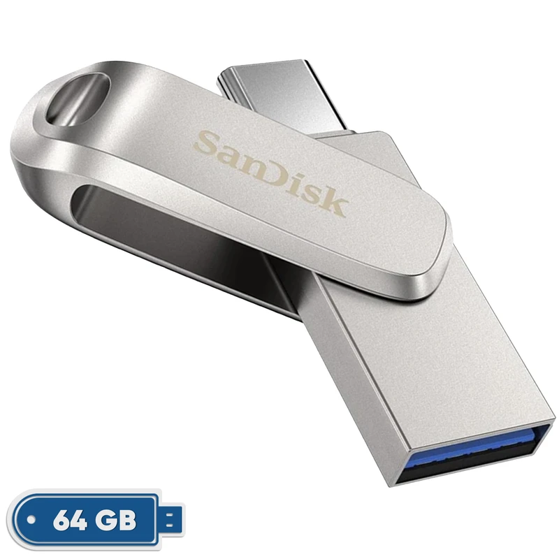 فلش مموری سن دیسک Ultra Dual Drive Luxe ظرفیت 64 گیگابایت