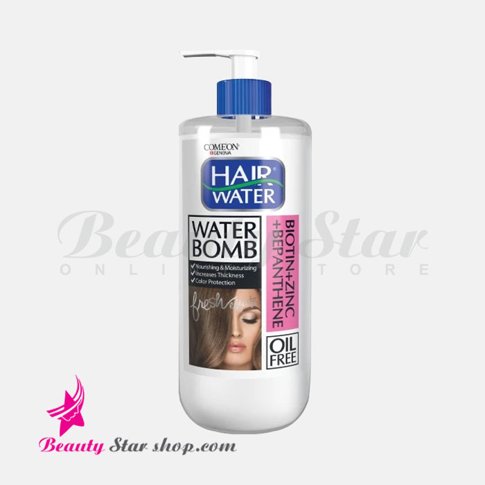 کرم آبرسان مو بدون آبکشی هیر واتر حاوی زینک و بیوتین حجم 400 میلی لیتر — تصویر ۲