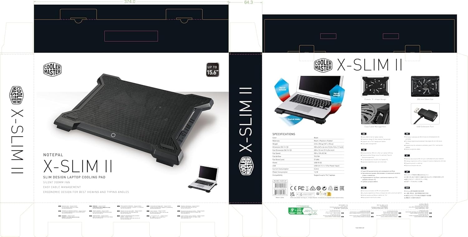 پایه خنک کننده کولر مستر مدل NOTEPAL X-SLIM II — تصویر ۳