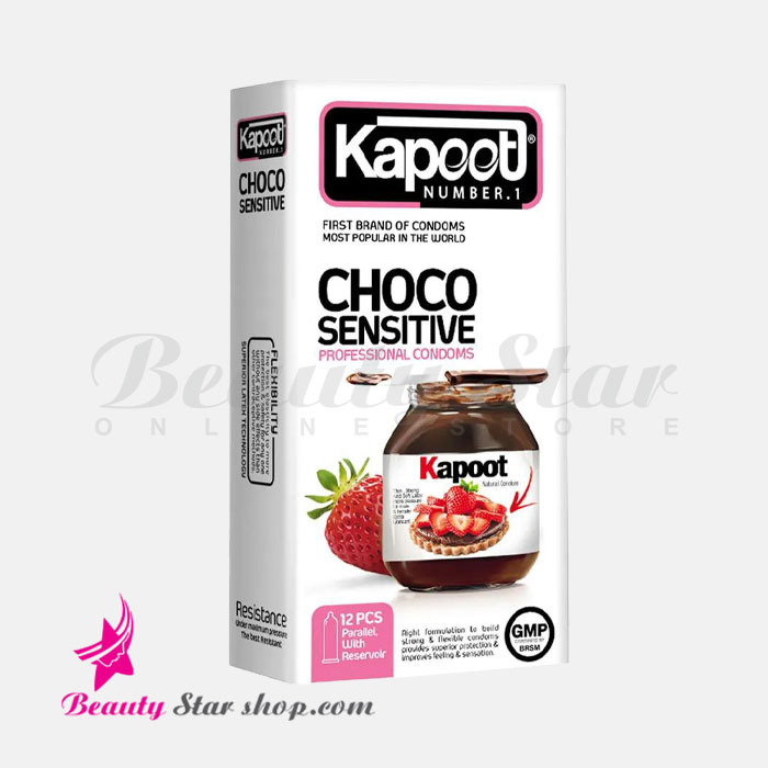 کاندوم ضد حساسیت کاپوت مدل Choco Sensitive بسته 12 عددی — تصویر ۲
