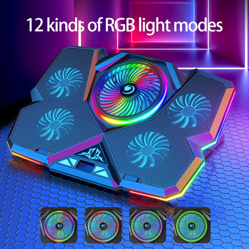پایه خنک کننده لپ تاپ COOLCOLD مدل K44 RGB — تصویر ۴