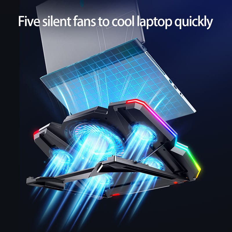 پایه خنک کننده لپ تاپ COOLCOLD مدل K44 RGB — تصویر ۶
