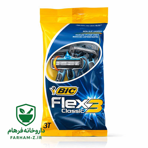 خود تراش بیک مدل Flex 3 بسته 3 عددی — تصویر ۲