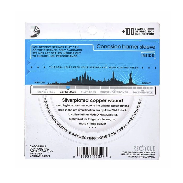 سیم گیتار آکوستیک Daddario جیپسی جز مدل EJ83L اصل آمریکا — تصویر ۳