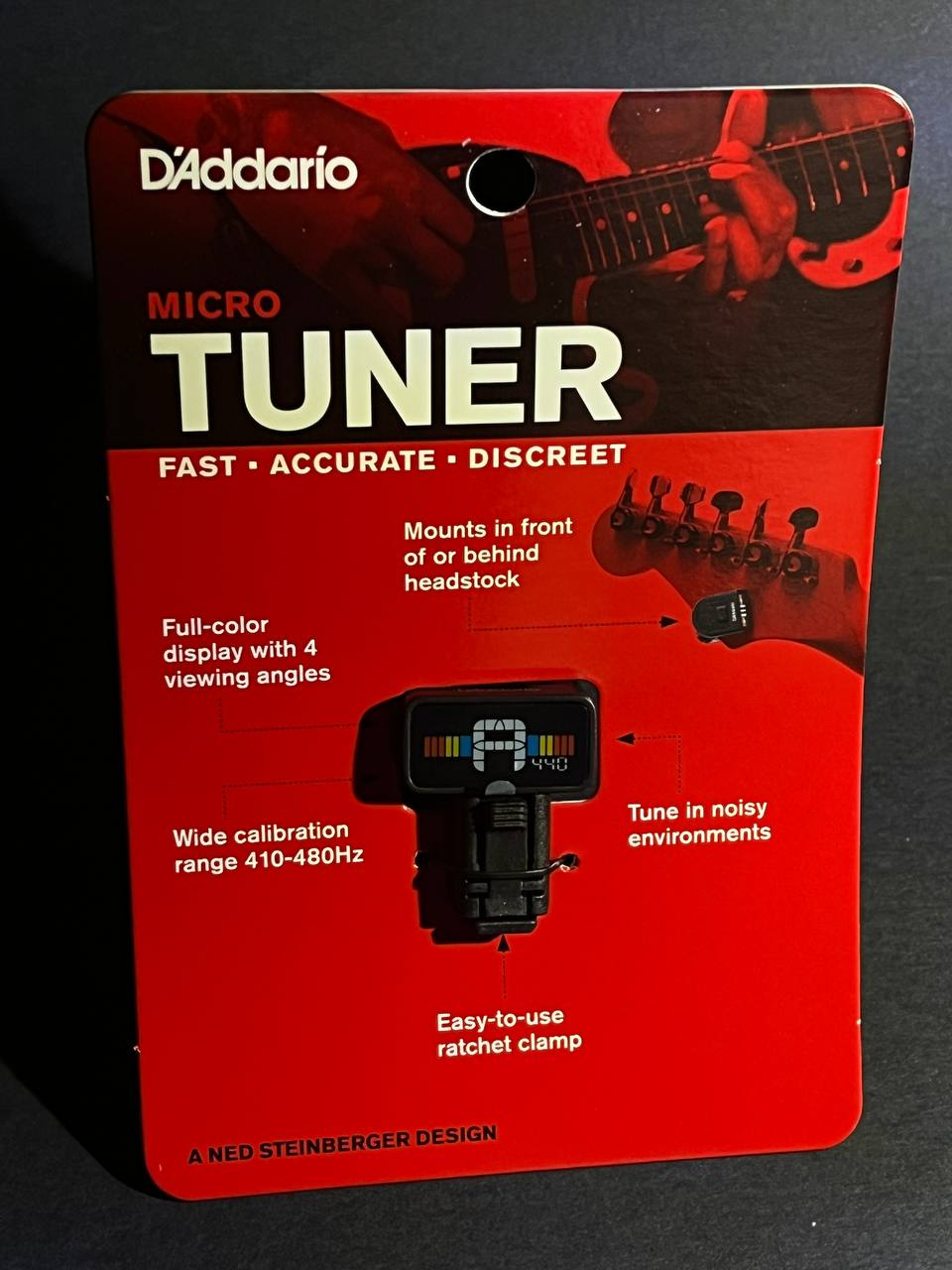 تیونر میکرو داداریو MICRO GUITAR TUNER — تصویر ۲