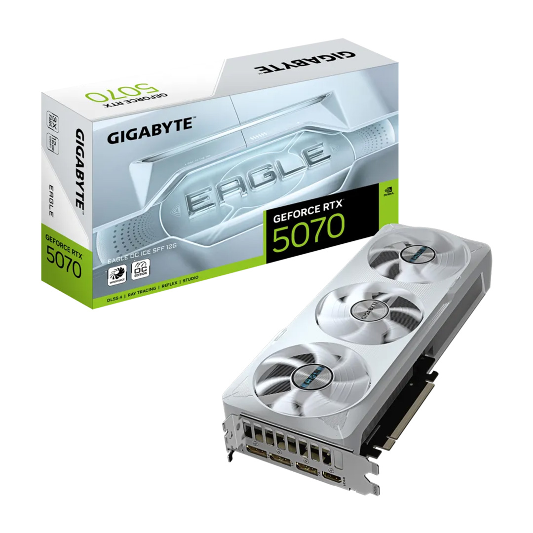 کارت گرافیک گیگابایت GeForce RTX 5070 EAGLE OC ICE SFF 12GB