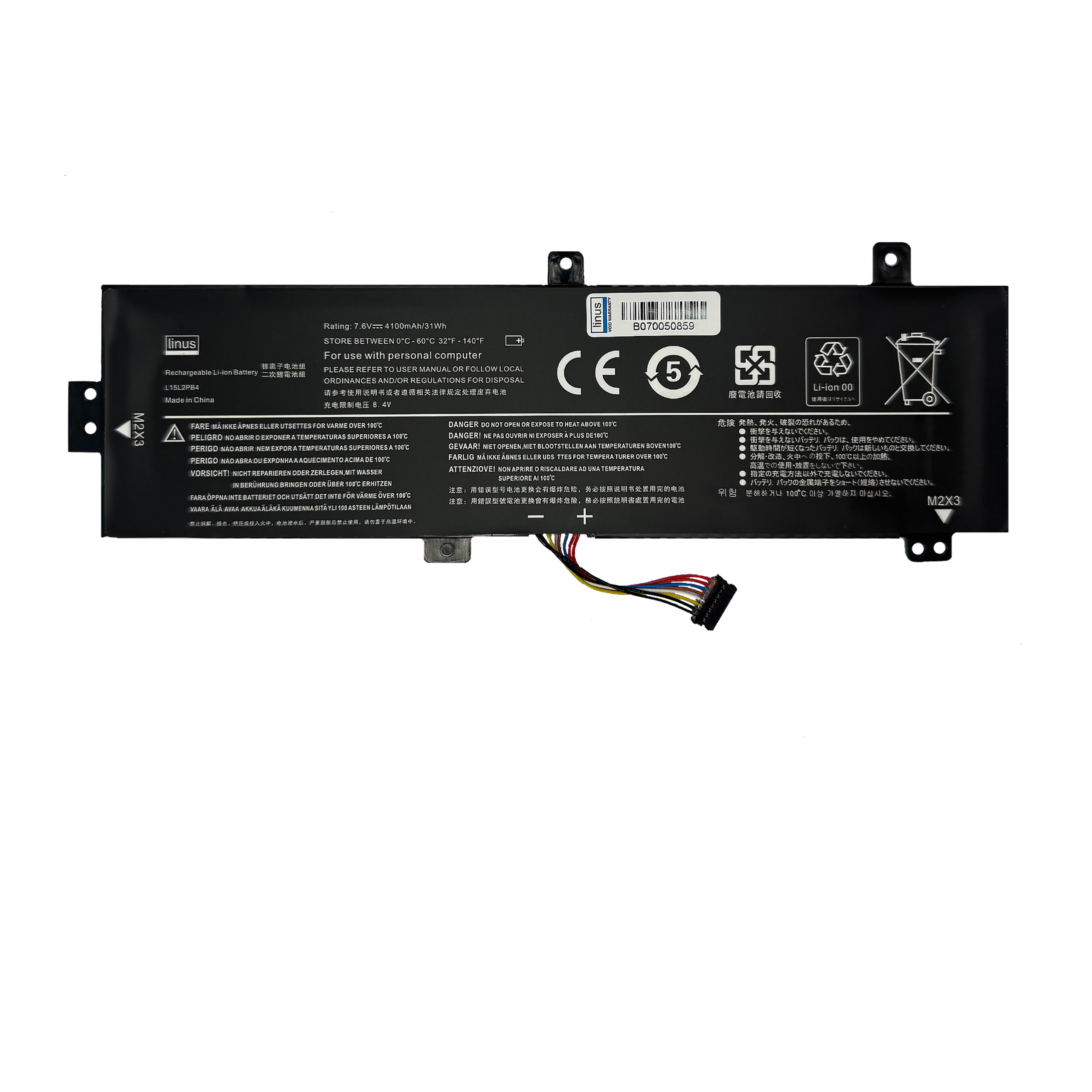 LENOVO BATTERY IP310-ip510 15 L15L2PB4 4100MAH — تصویر ۲