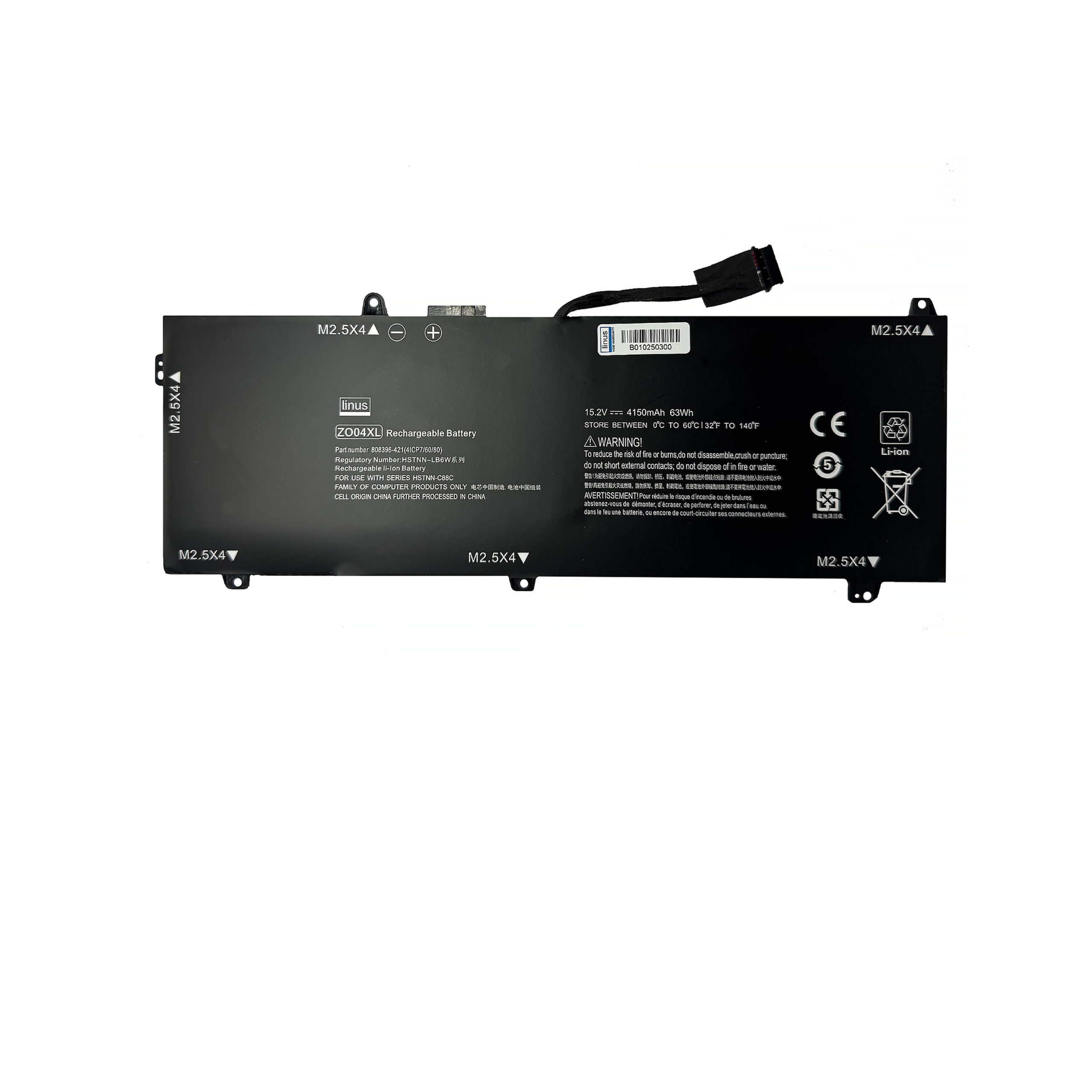 HP BATTERY ZBOOK STUDIO G3 ZO04XL 4150MAH