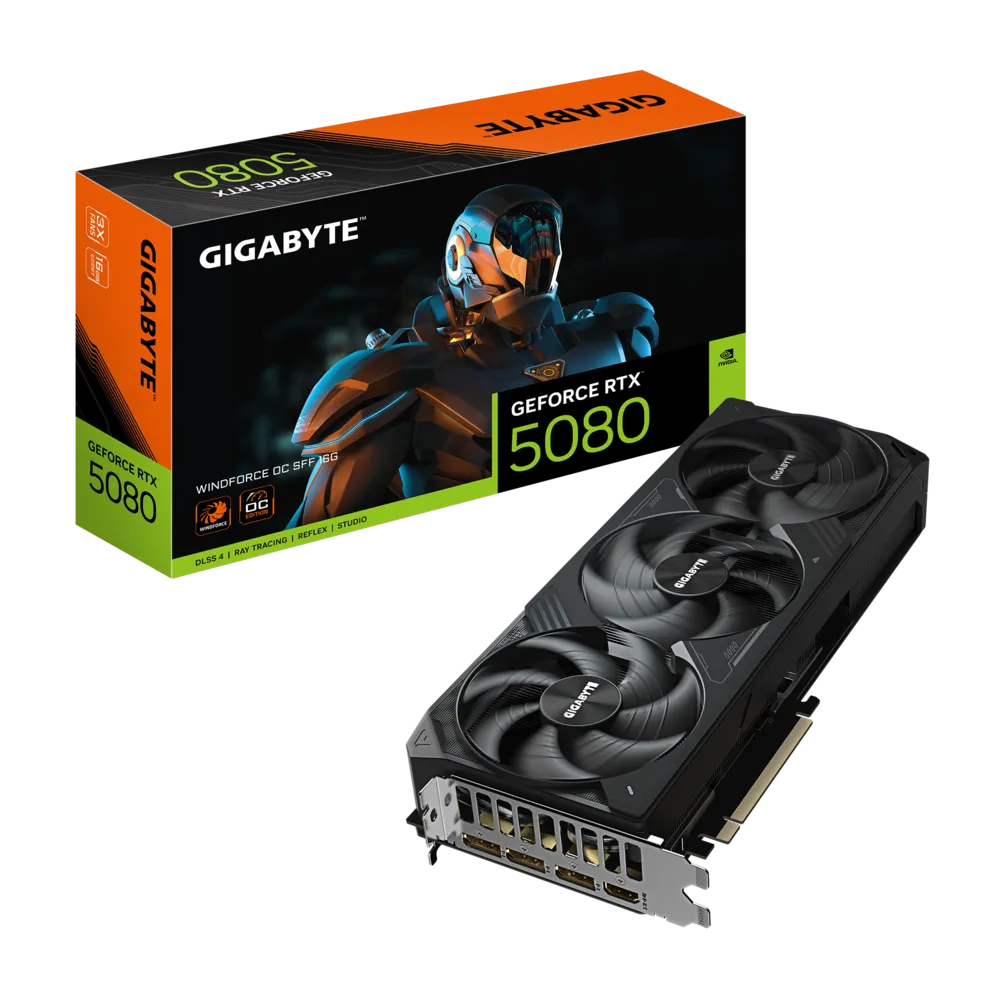 کارت گرافیک GIGABYTE RTX 5080 WINDFORCE OC SFF 16GB