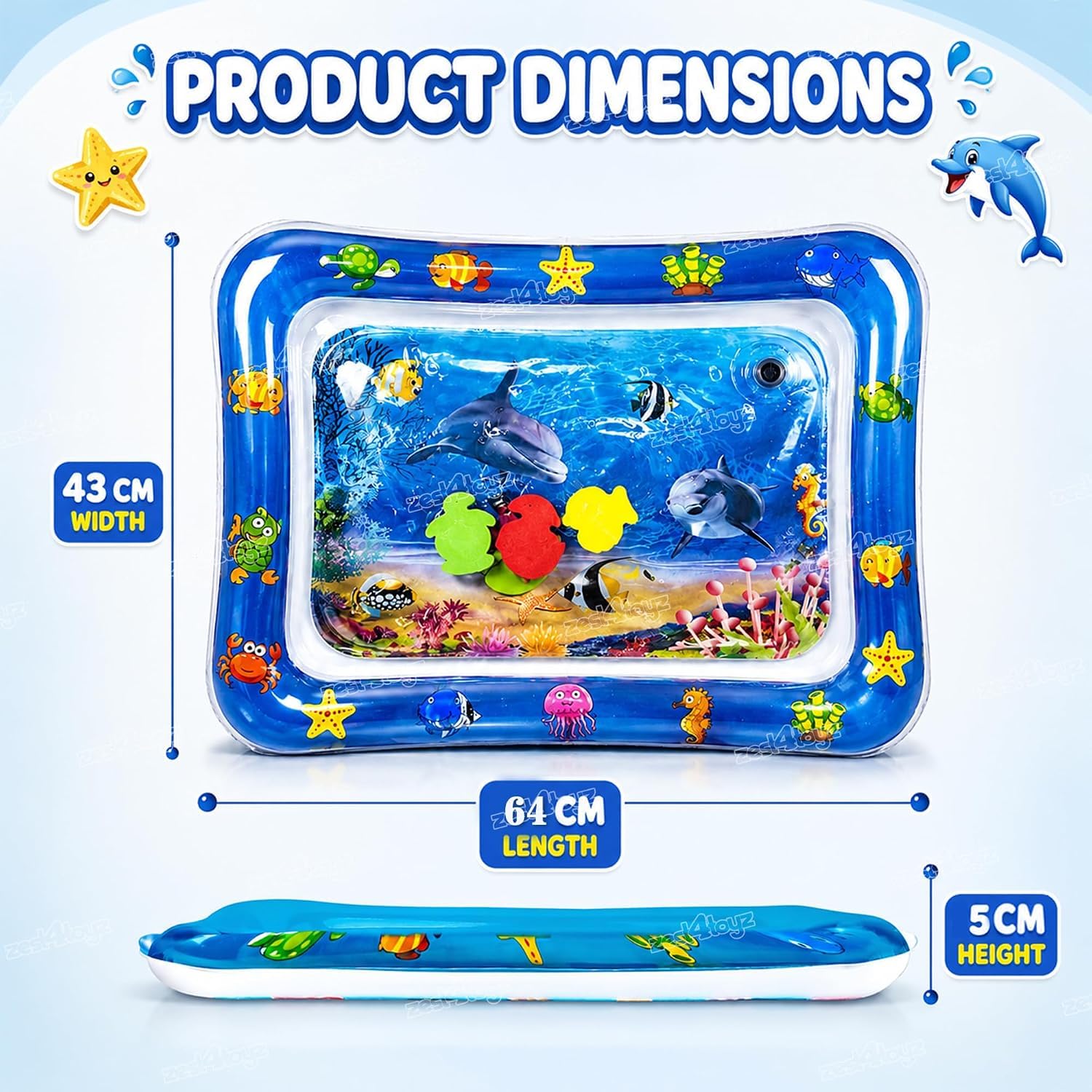 تشک بازی آبی نوزاد Baby Play Water Mat — تصویر ۶