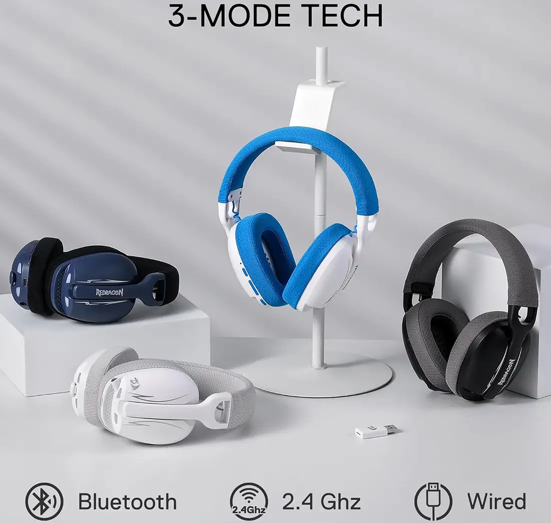 هدست بی سیم گیمینگ ردراگون Skuld H878 BG — تصویر ۴