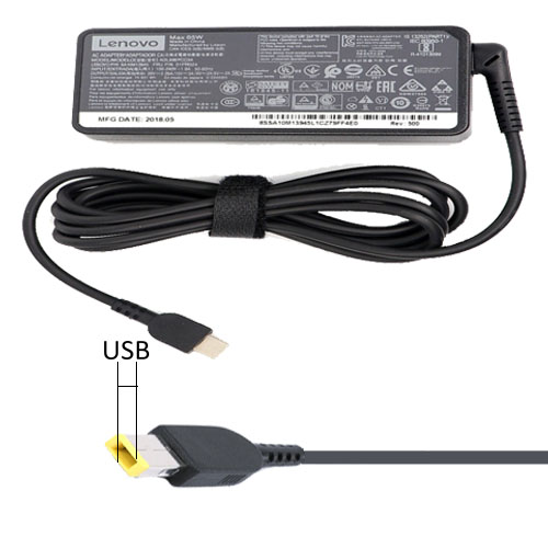 LENOVO Adapter 20V 3.25A USB 65W — تصویر ۲